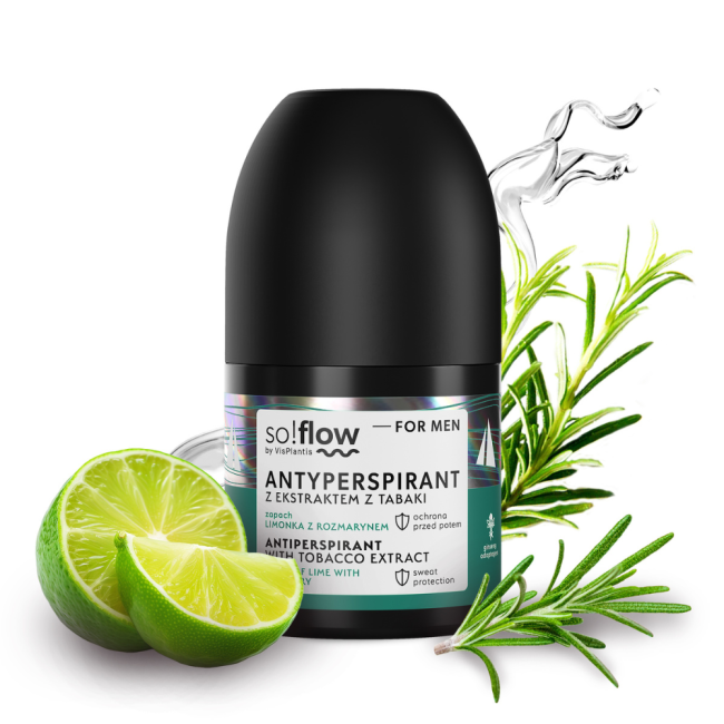 ANTIPERSPIRANT PRE MUŽOV S VOŇOU TABAKU, LIMETKA  A ROZMARIN 50ml