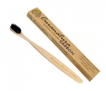Zubná kefka Curanatura Carbon bambusová soft jemná a šetrná