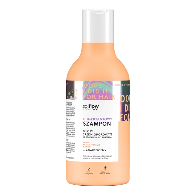 Zvlhčujúci šampón pre stredne porézne a krepovité vlasy, 400 ml