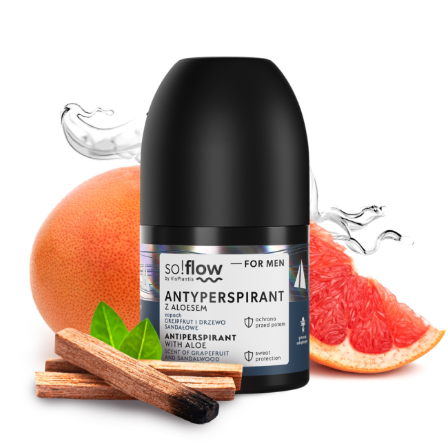 ANTIPERSPIRANT PRE MUŽOV S VOŇOU ALOE, GRAPEFRUIT A SANTALOM 50ml