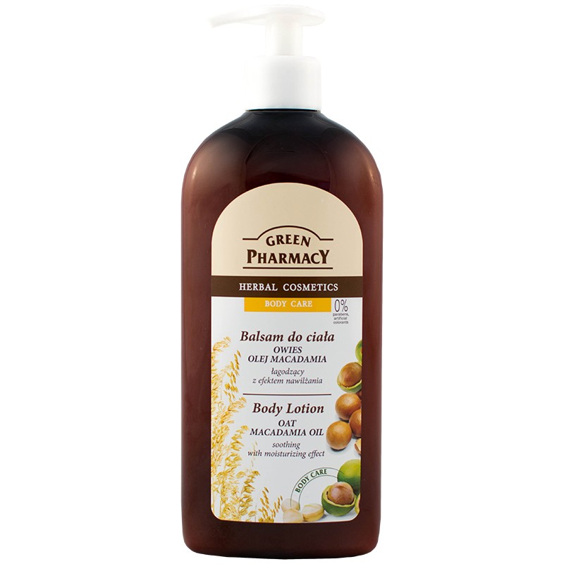 Telové mlieko Green Pharmacy 500ml Ovsený a Makadámový olej
