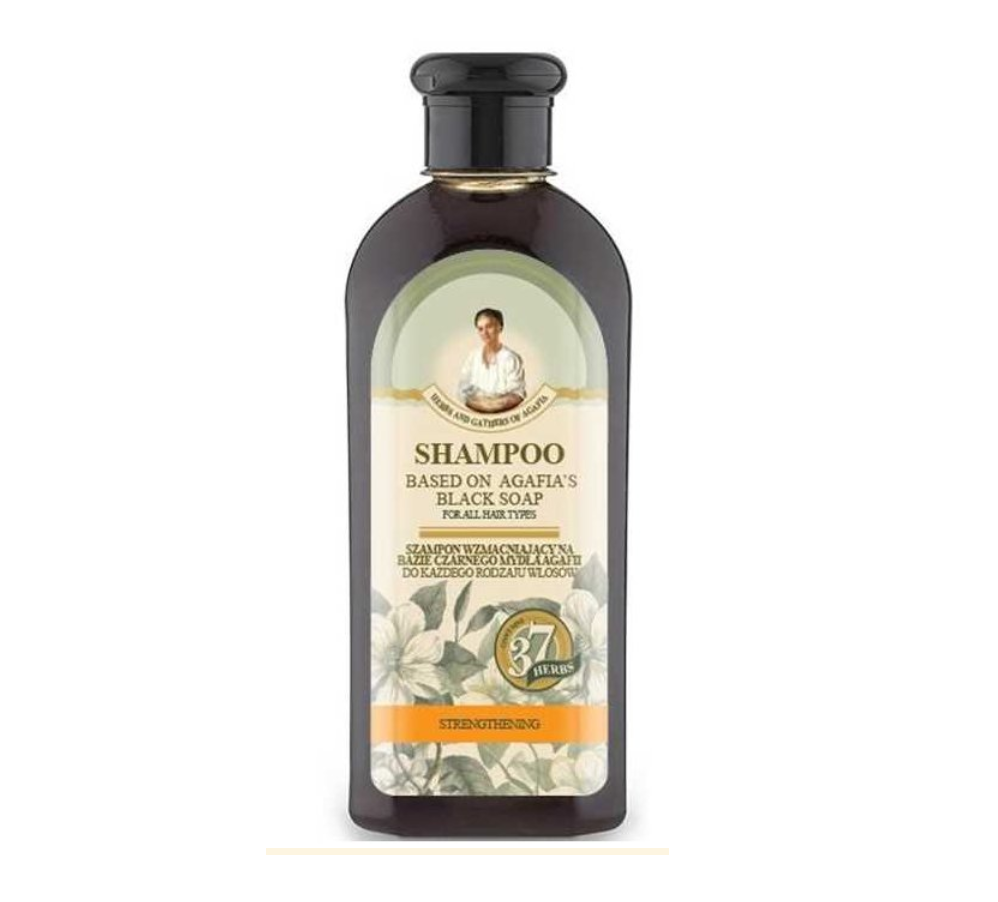 Šampón Babička Agafa 350 ml Spevňujúci šampón na báze čierneho mydla