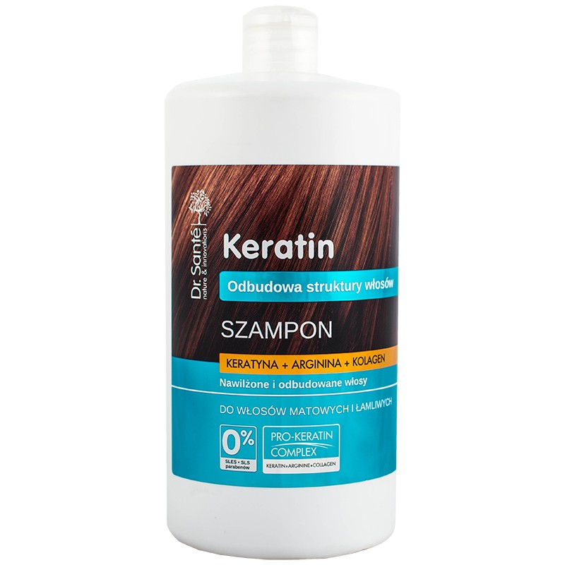 Šampón Dr.Santé 1000ml s keratínom, arginínom a kolagénom