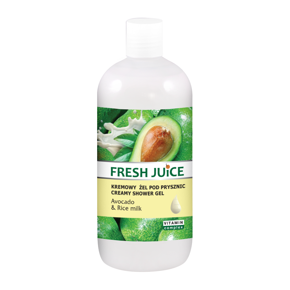 Sprchovací gél Fresh Juice 500ml krémový AVOCADO & RYŽOVE MLIEKO