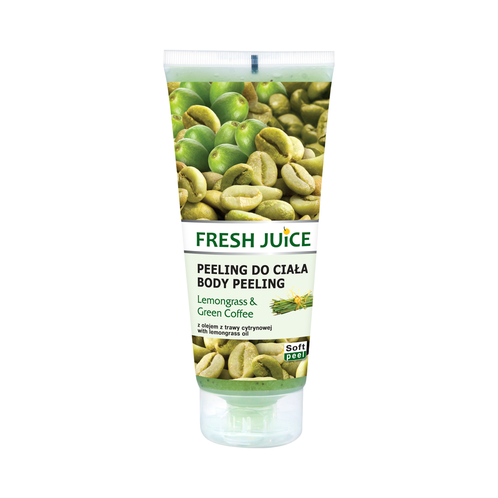 Telový peeling Fresh Juice 200ml Citronová tráva a Zelená káva